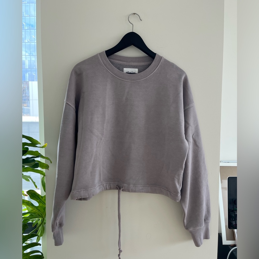 Aritzia Wilfred Free Fleece Cropped Sweatshirt
